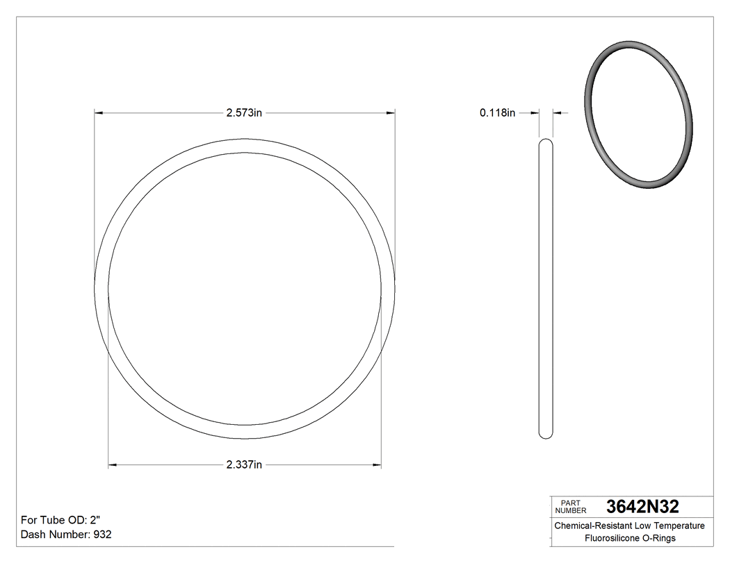 Technical drawing - 3642N32